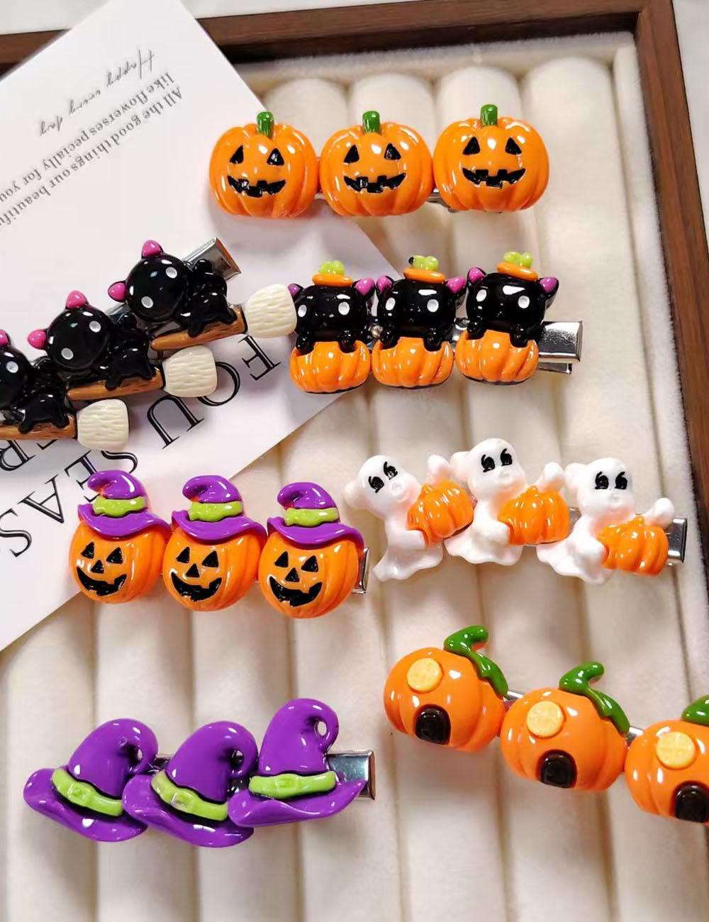 Cute Halloween Pumpkin Ghost Duckbill Hair Clip 6W6HCP1316