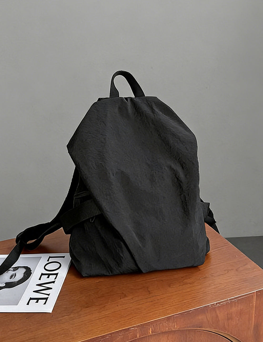 Simple Solid Color Portable Waterproof Backpack 6S10BBG1431