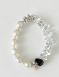 Trendy Pearl Irregular Transparent Bead Chain Bracelet 6W6JBR457
