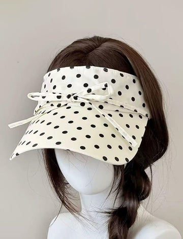 Trendy Polka Dots Color Block Bowknot Sun Hat MK2COK6W6HAT373