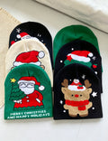 Santa Claus Print Warm Christmas Knit Beanie 6W6HAT837