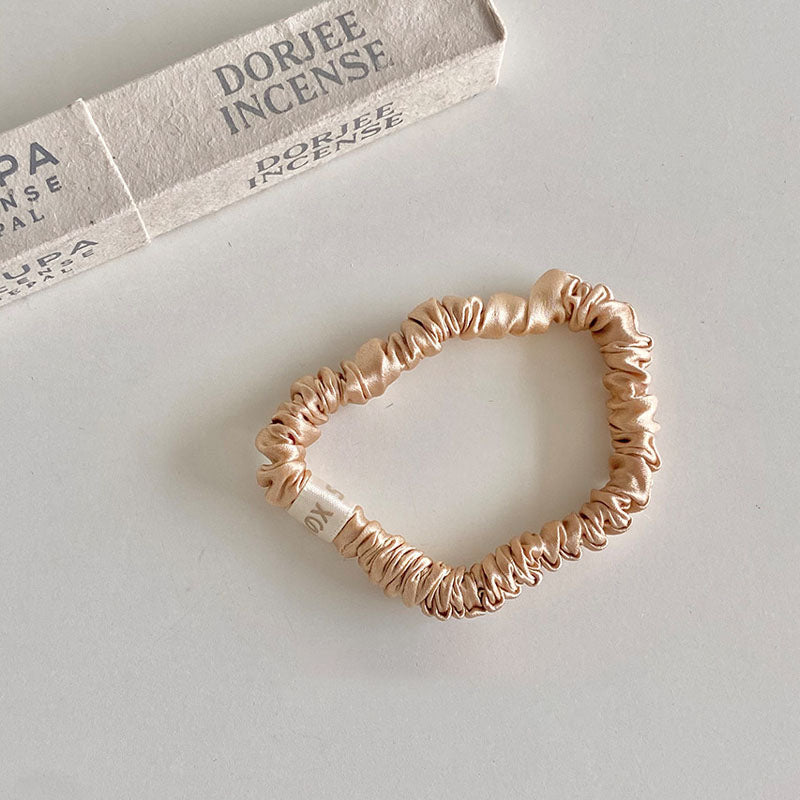 Minimalist Solid Color Satin Elastic Hair Tie MK2BLW6W6HHT30
