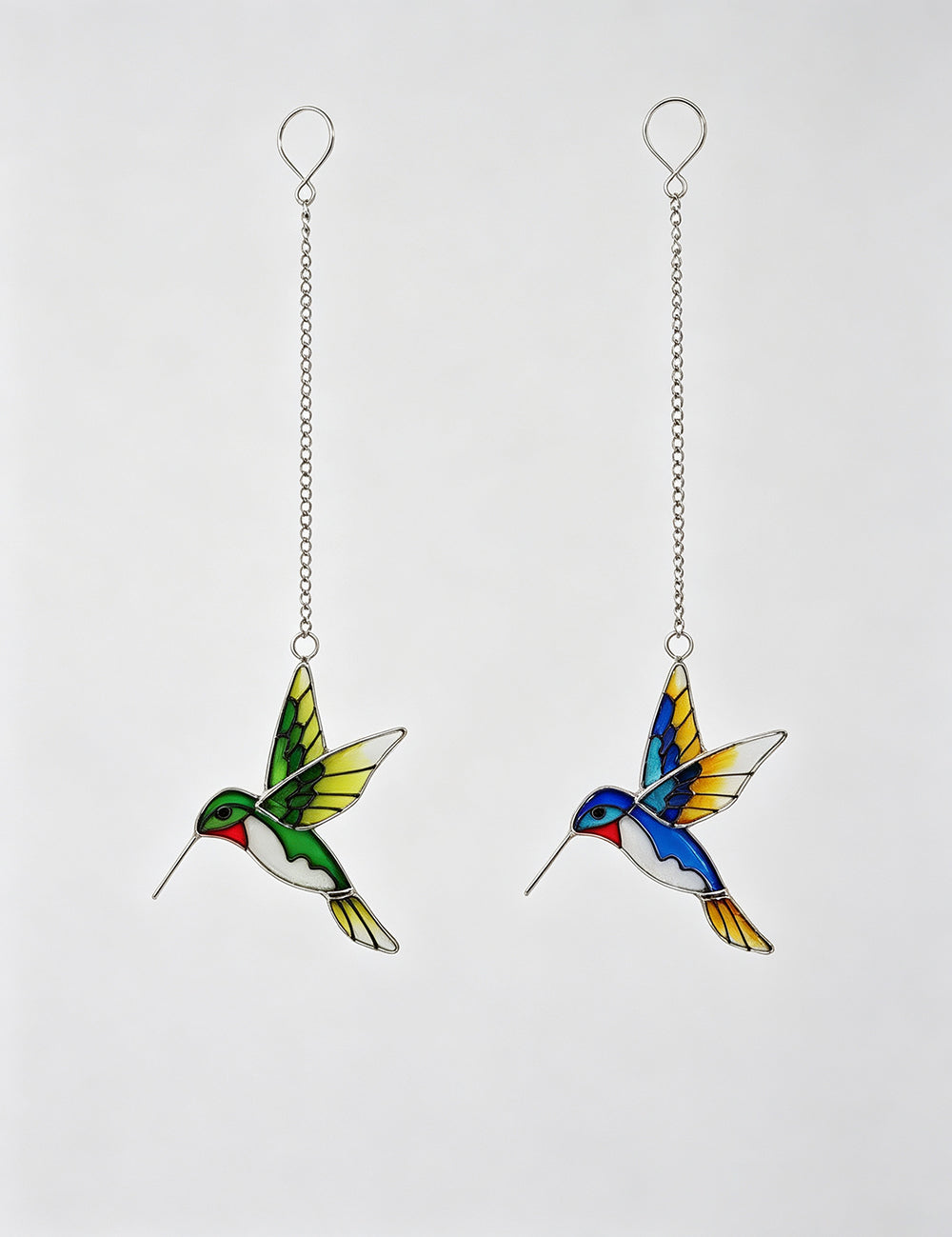 Hummingbird Painted Stained Glass Window Suncatcher 6H7HLS182