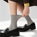 Color Block Striped Crew Socks - DippedShop Wholesale - #6195