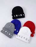 Rhinestone Cuffed Knit Beanie - DippedShop Wholesale - #2883