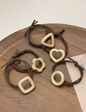 Minimalist Gold Flower Knot Hair Tie MK2BLW6W6HHT15