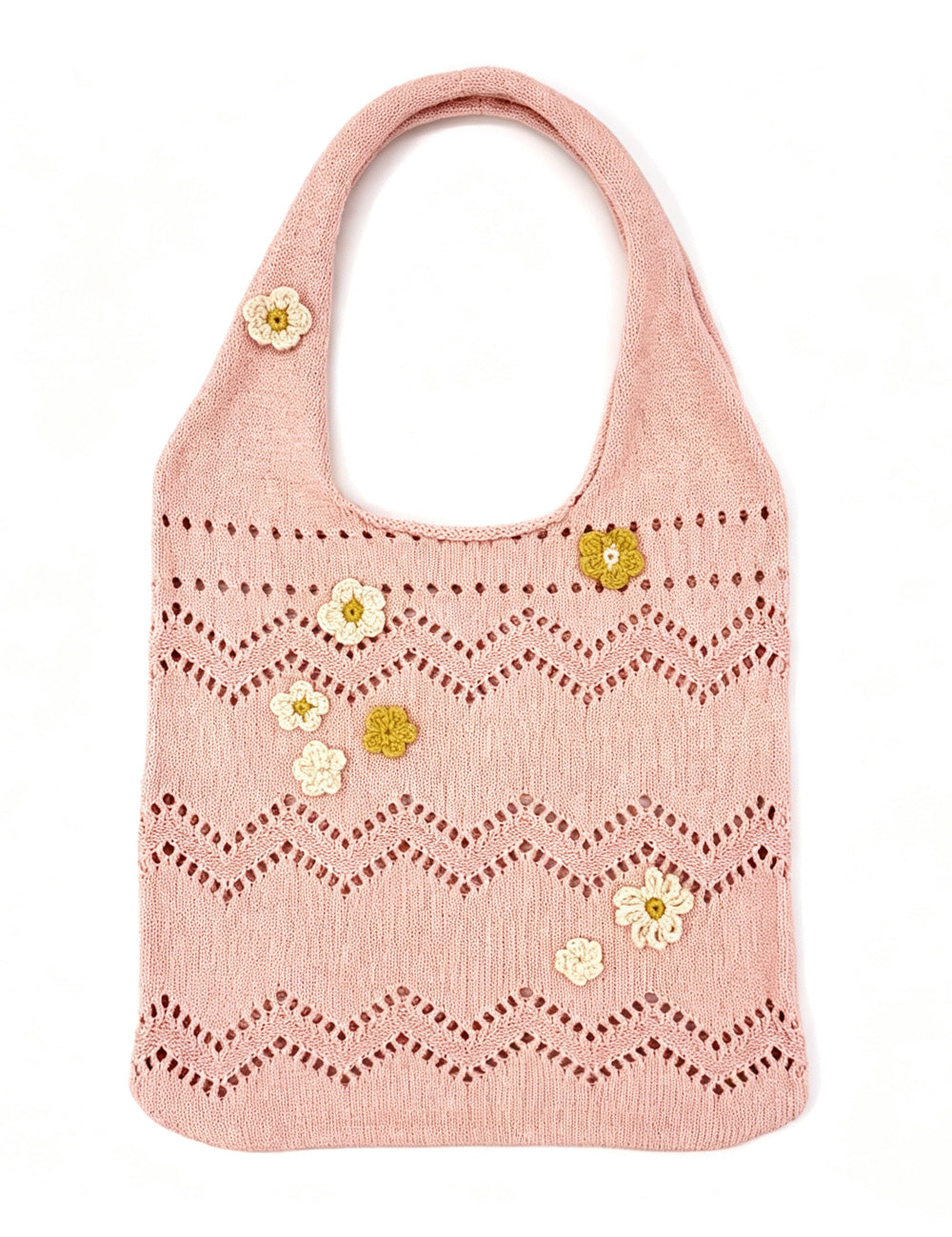 Floral Crochet Shoulder Bag - DippedShop Wholesale - #7251