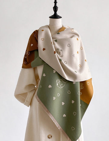 Reversible Shawl Scarf - DippedShop Wholesale - #2451