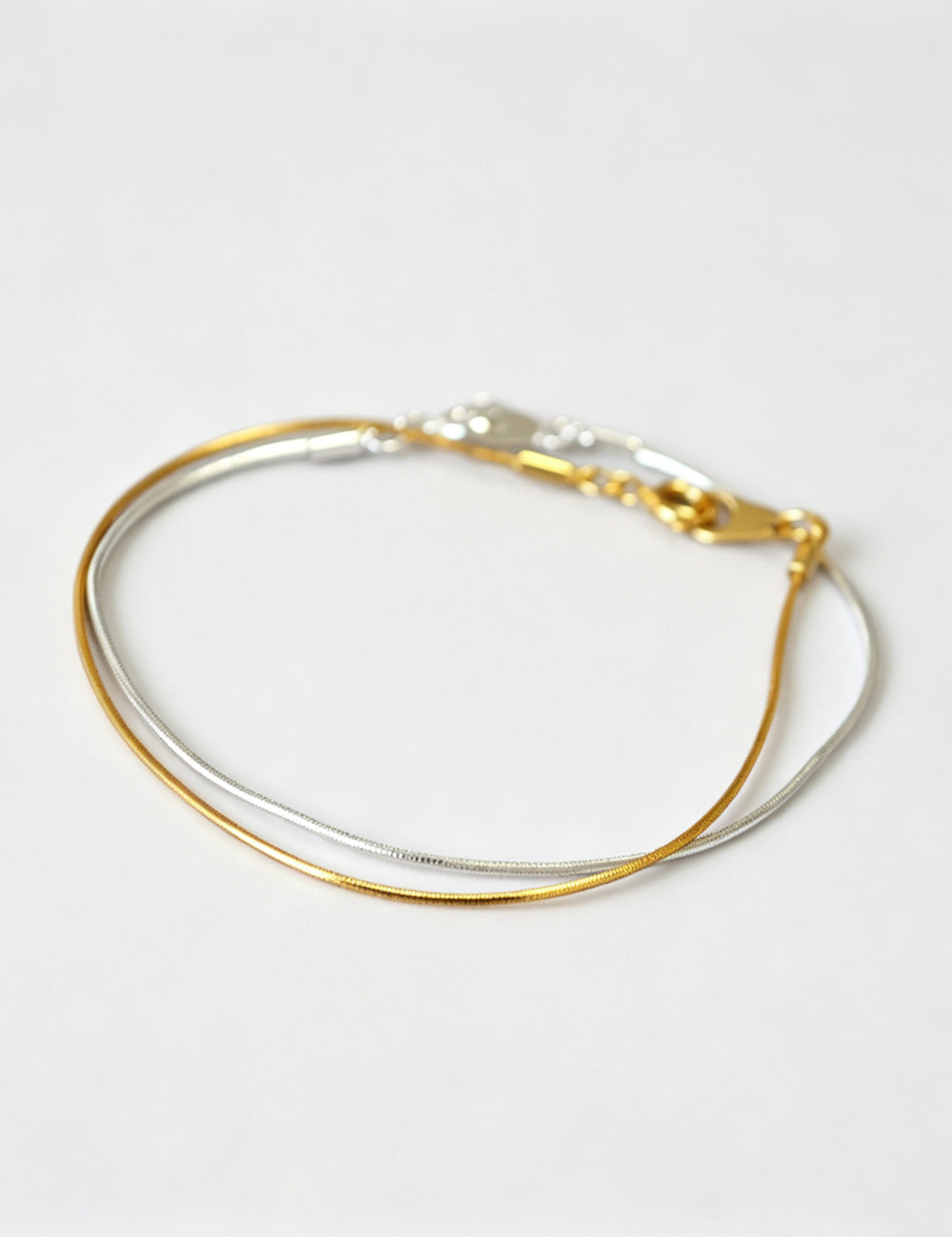 Minimalist Gold Plated Snake Chain Bracelet 6W6JBR472