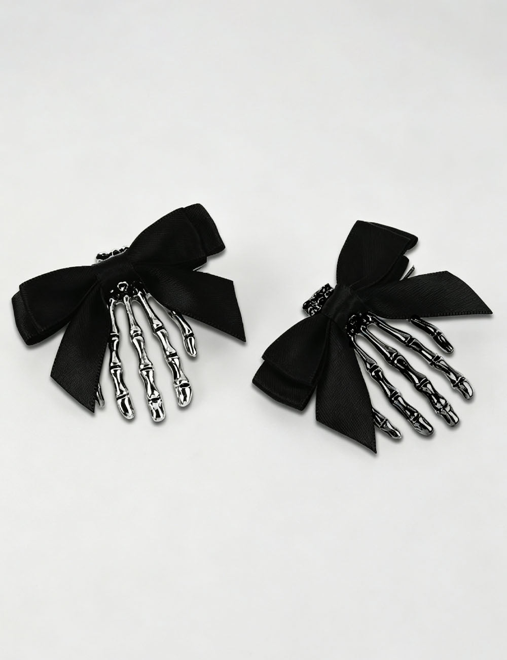 Vintage Bowknot Skeleton Hand Duckbill Hair Clip 6W6HCP1315