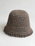 Fringe Trim Knit Bucket Hat - DippedShop Wholesale - #4051