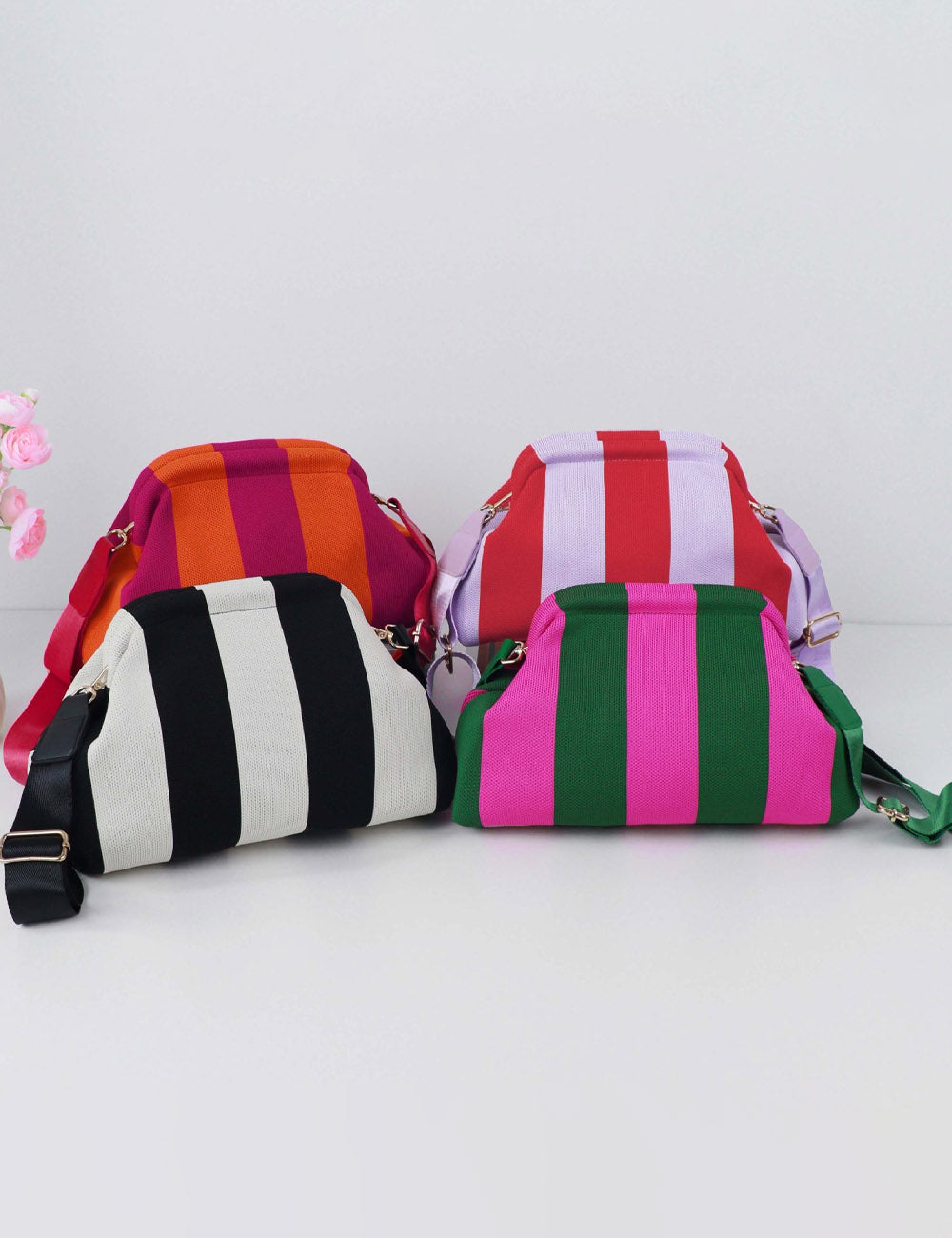 Stylish Color Block Striped Shoulder Bag 6W10BBG1935