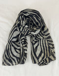 Retro Zebra Print Square Shape Silk Scarf 6W6NSI183