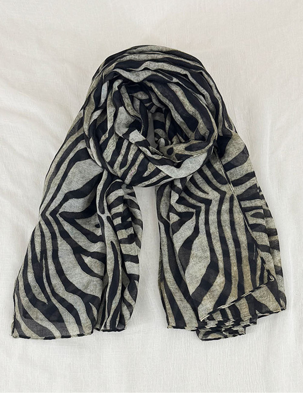 Retro Zebra Print Square Shape Silk Scarf 6W6NSI183