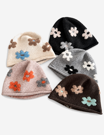 Sweet Floral Crochet Soft Bucket Hat 6W6HAT636