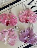 Realistic Phalaenopsis Orchid Keychain Bag Charm 6W10BBC366