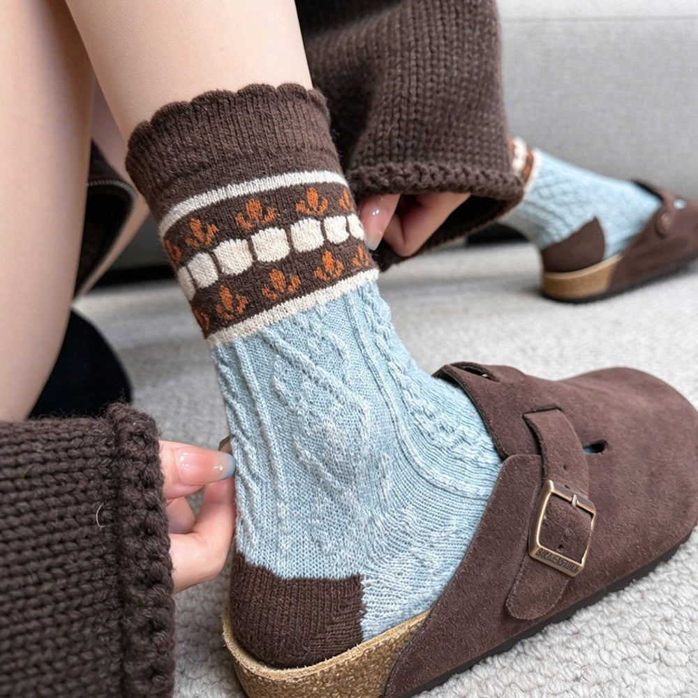 Ruffled Slouchy Crew Socks - DippedShop Wholesale - #7091