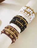 Retro Wooden Bead Strtchy Multi-Layer Bracelets 6W6JBR503