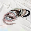 Minimalist Ruched Solid Color Mulberry Silk Headband 6W6HBD372