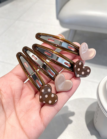 Cute Acetate Heart Snap Hair Clip 6W6HPN109