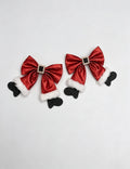 Funny Sparkly Christmas Velvet Ribbon Hair Clip 6W6HPN98