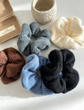 Minimalist Solid Color Knit Ruffled Scrunchies 6W6HSR505