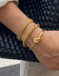 Fashion Braided Twisted Knot Open Cuff Bracelet 6W6JBR614