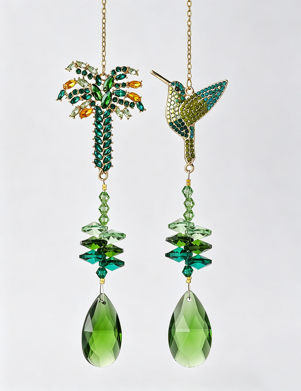Cute Hummingbird Green Tree Crystal Sun Catcher 6H7HLS193