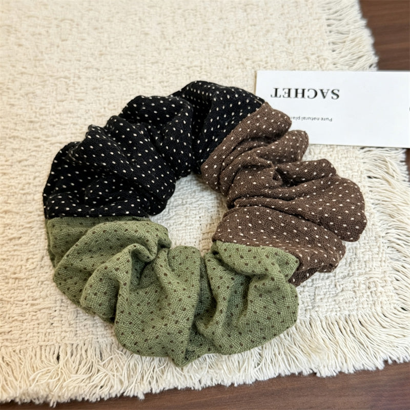 Ruffled Polka Dot Scrunchies - DippedShop Wholesale - #7715