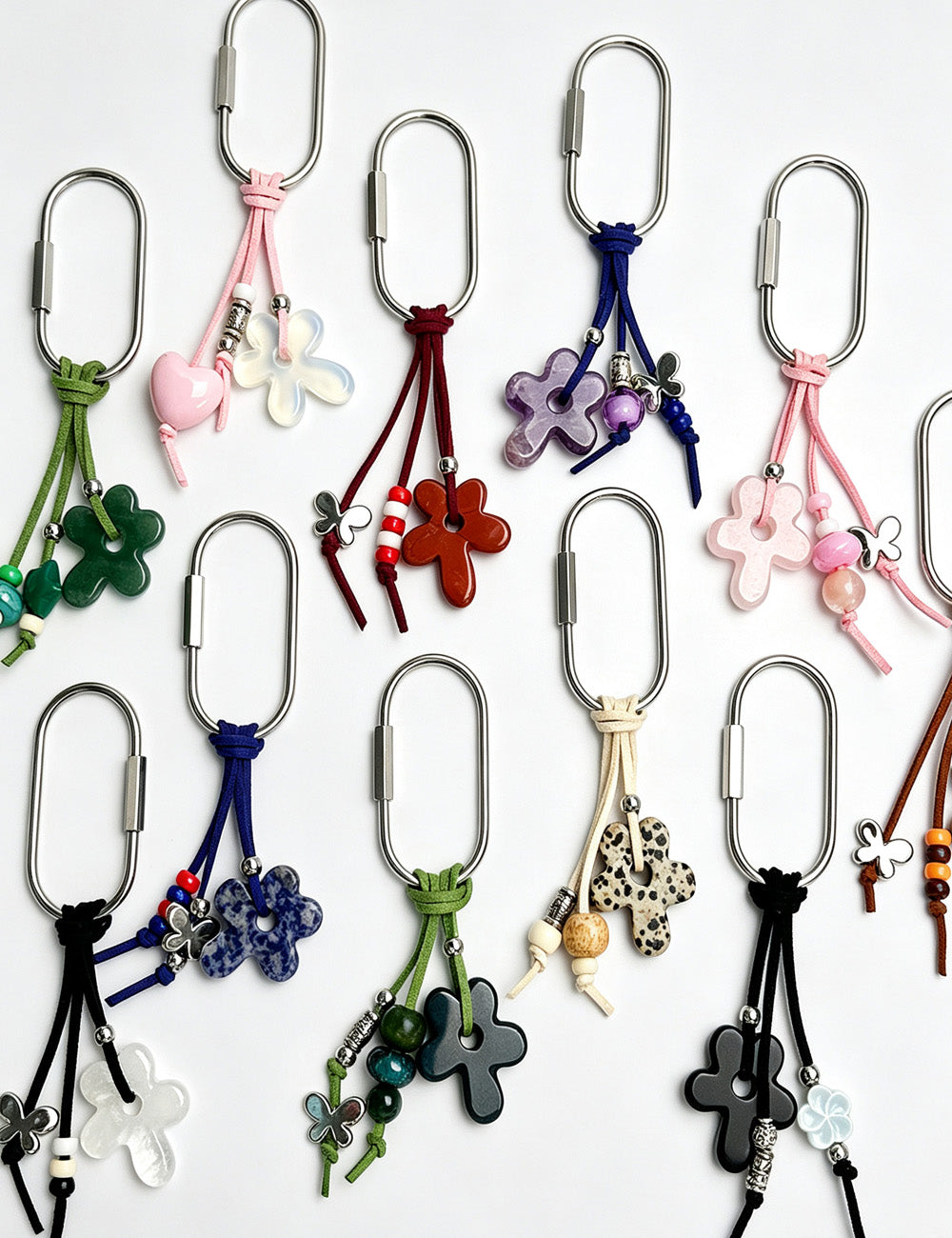 Beaded Clover Bag Charm - DippedShop Wholesale - #8835