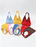 Solid Color Hollow Woven Shoulder Bag 6W10BBG1793