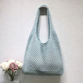 Hollow Out Solid Color Knit Ttote Bag 6W10BBG1783