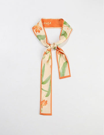 Floral Silk Scarf - DippedShop Wholesale - #3651