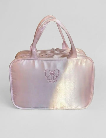 Cute Bowknot Embroidery Large Capacity Makeup Bag MK2BW6S10BOB100