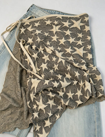 Stylish Star Print Half Skirt Hip Wrap Scarf 6W1SL48