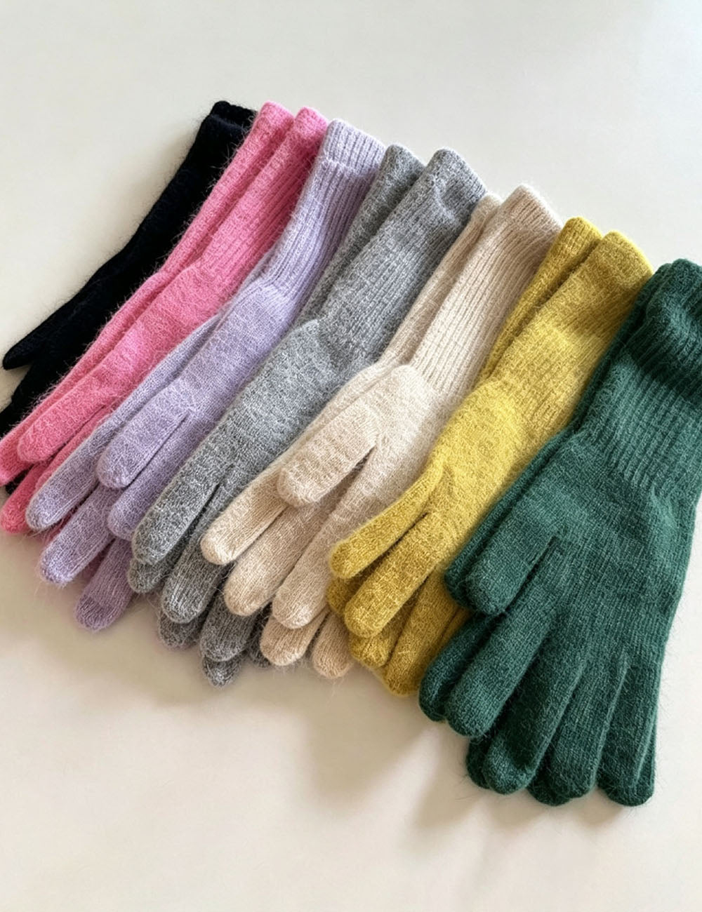 Knit Long Finger Gloves - DippedShop Wholesale - #4291