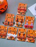 Halloween Rhinestone Pumkin Bat Pendant Dangle Earrings 6W6JER552