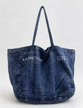 Simple Large Capacity Letter Print Canvas Tote Bag 6W10BBG2496