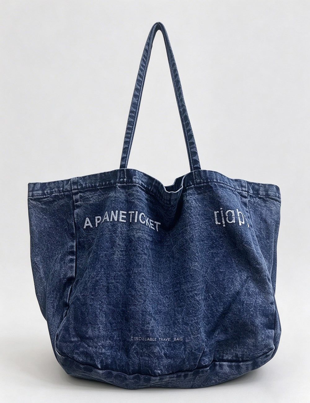 Simple Large Capacity Letter Print Canvas Tote Bag 6W10BBG2496