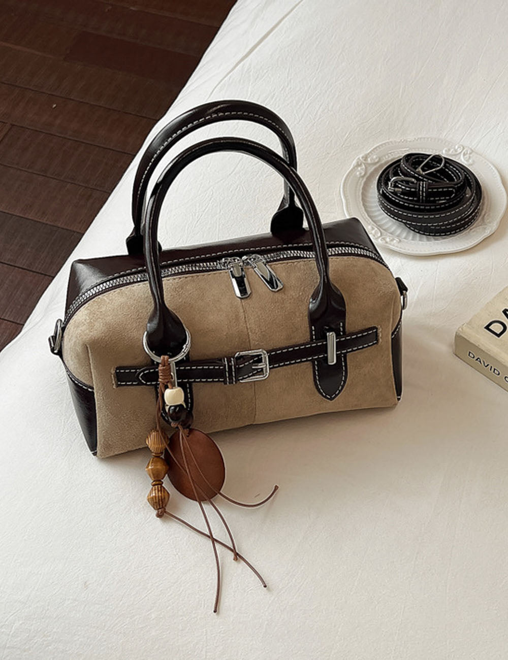 Trendy Suede Solid Color Crossbody Bag 6W10BBG1862