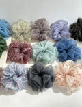 Retro Leopard Print Organza Ruffled Scrunchies 6W6HSR488