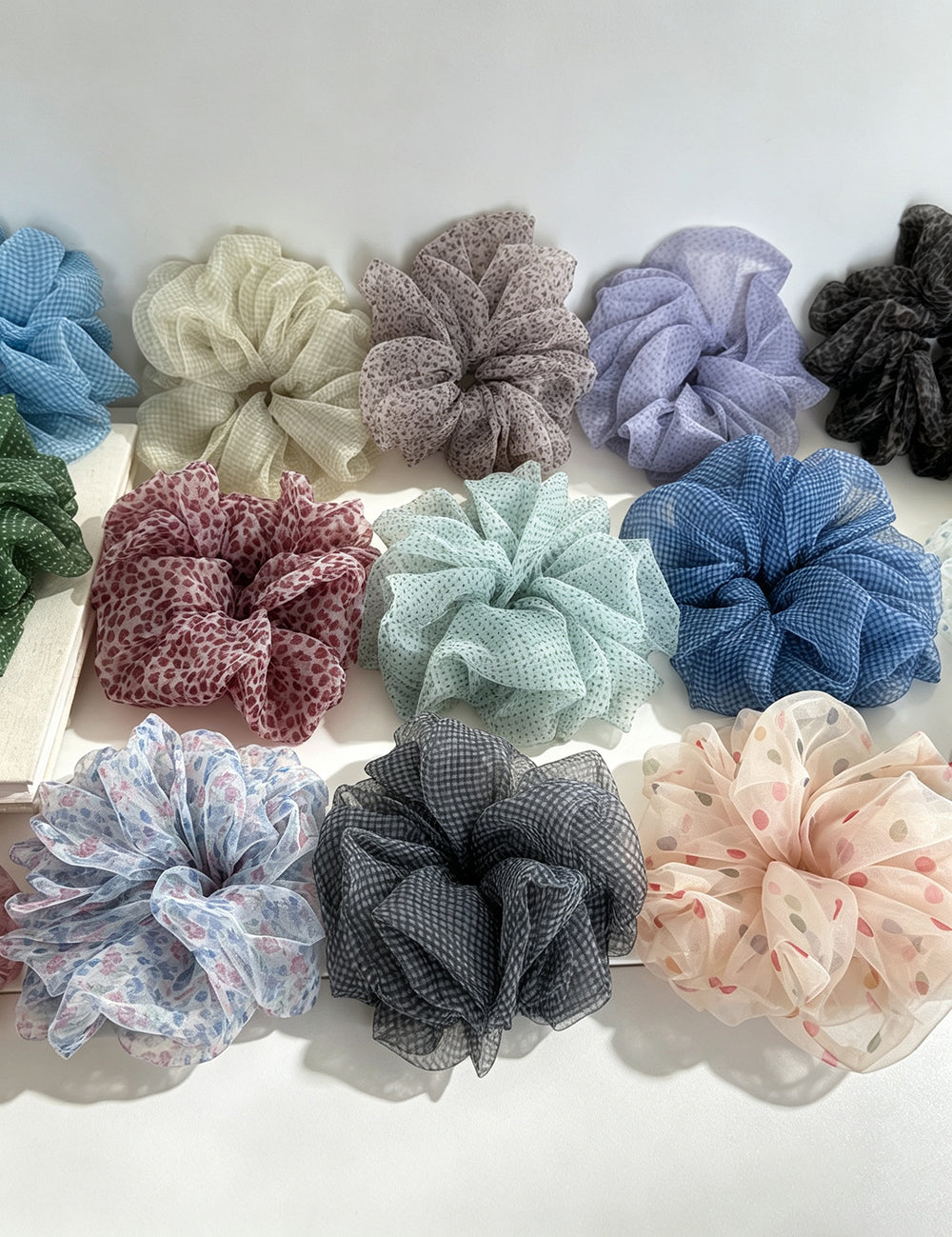 Retro Leopard Print Organza Ruffled Scrunchies 6W6HSR488