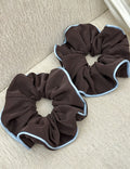 Classic Color Block PU Hair Scrunchies 6W6HSR357