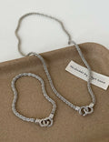 Fashion Interlocking Circle Pendant Chain Necklace 6W6JNC438
