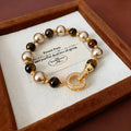 Vintage Rhinestones Pearl Metal Annular Bracelet 6W6JBR724