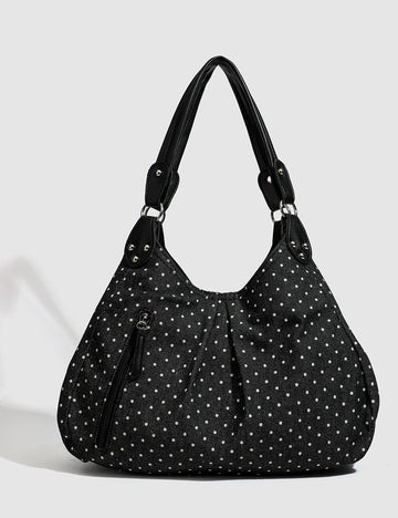 Casual Polka Dot Color Block Shoulder Bag 6W10BBG2006