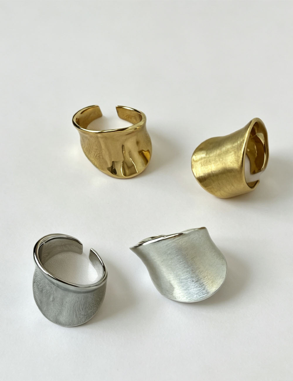 Wide Irregular Open Ring - DippedShop Wholesale - #7235