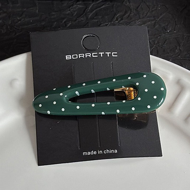 Vintage Polka Dots Hollow Acetate Hair Clip 8AS6HCP396L