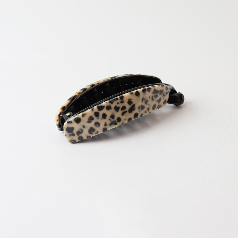 Vintage Leopard Pattern Acetate Banana Hair Clip 8AS6HCP391L