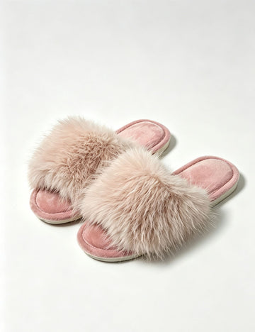 Fluffy Plush Indoor Slippers - DippedShop Wholesale - #3795